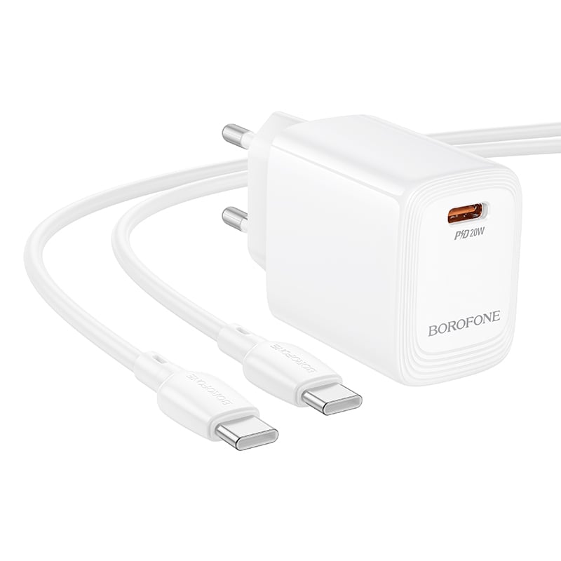 Ταχυφορτιστής Type C To C Με Καλώδιο 20W